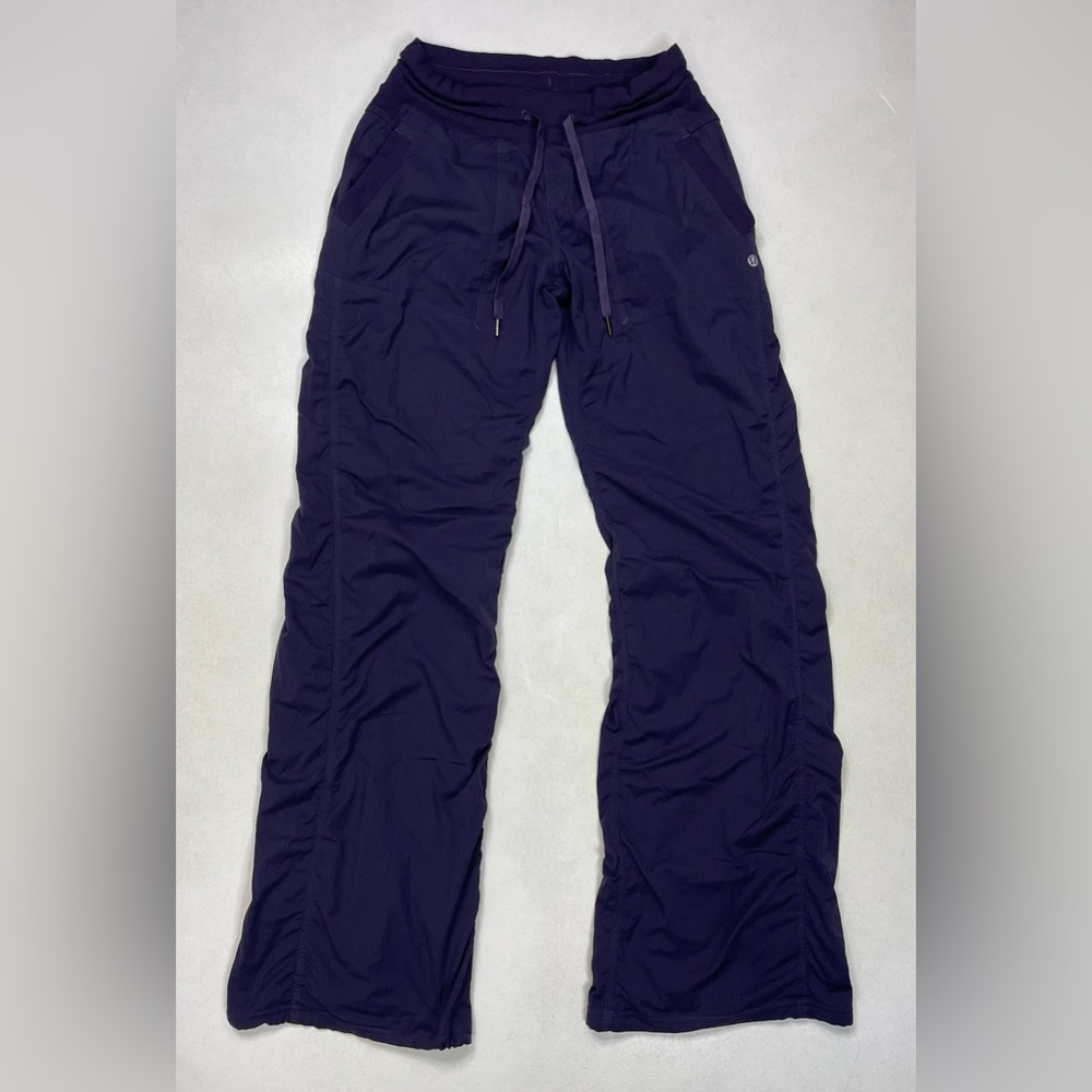Lululemon “Lined” Dance Studio Pants Women Size 6 Dark blue/purple